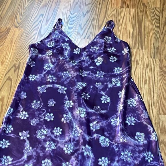 Vintage California Dynasty Purple Floral Nightie, Fairycore Slip Dress, Medium - Picture 3 of 7